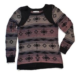 Multicolor Aztec Inspired Pattern Sweater